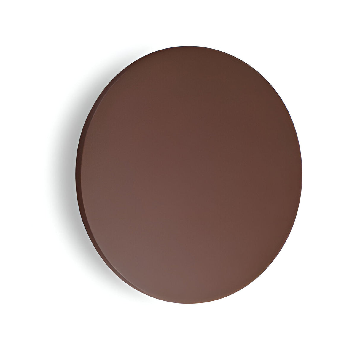 A sleek Eclipseax Outdoor LED Wall Light in brown with a subtle shadow enhances the white background, evoking the stylish and durable design of this 12W fixture, perfect for outdoor use.