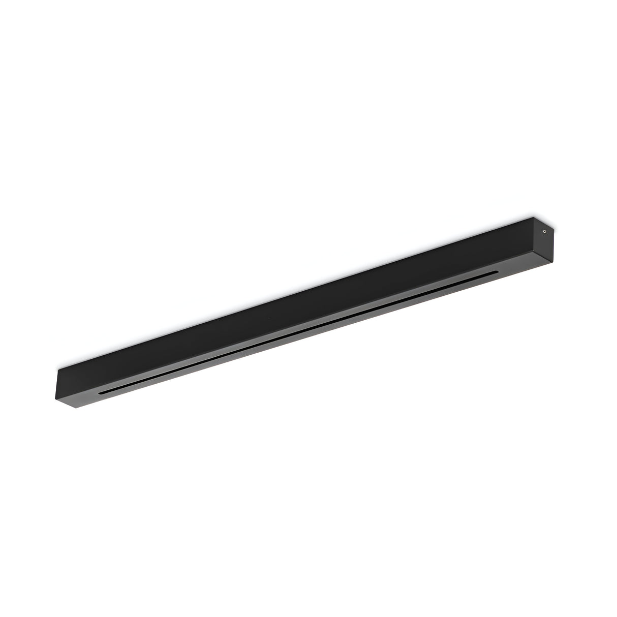 The Glacia Track Lighting Kit 73cm in Black is a sleek, minimalist linear LED ceiling light fixture. With its slim rectangular shape, it hangs horizontally alongside an adjustable spotlight track lighting kit, making it perfect for providing contemporary lighting in interior spaces.