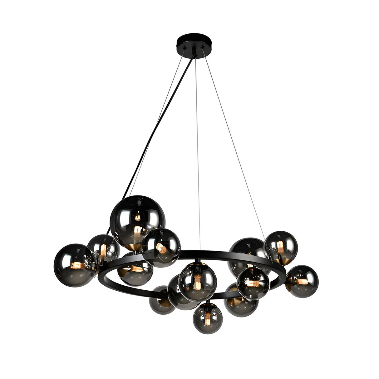 Astros 14 Light Circular Suspension - Black