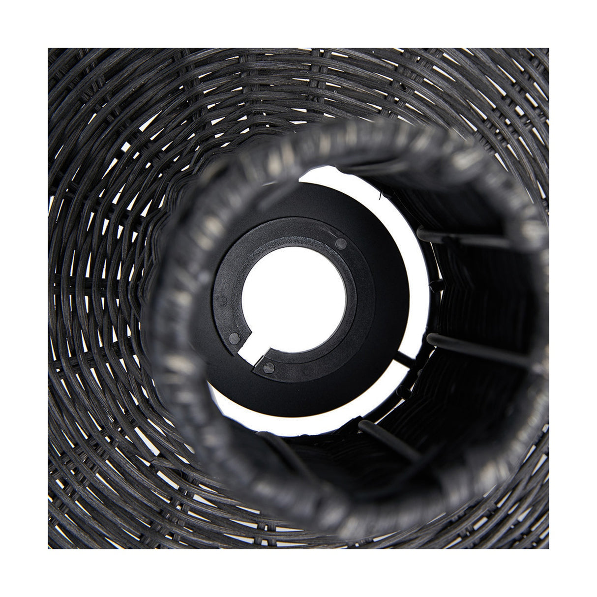 Caswell Black Rattan Dome Non Elec Pendant Light - 52cm