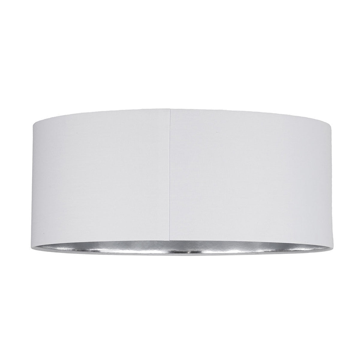Elin Ivory Poly Cotton & Silver Lining Non Elec Pendant Light - 55cm