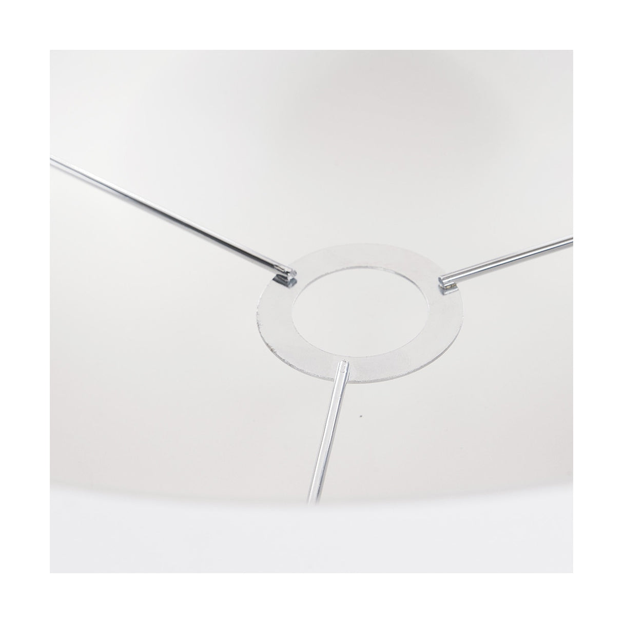 Elin Ivory Poly Cotton & Silver Lining Non Elec Pendant Light - 55cm