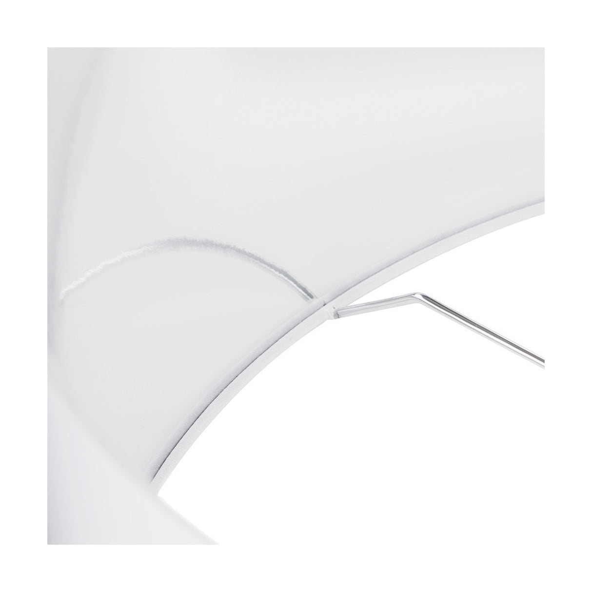 Elin Ivory Poly Cotton & Silver Lining Non Elec Pendant Light - 55cm