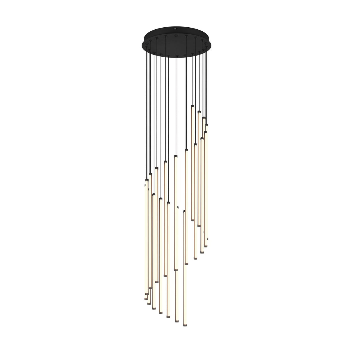 Baxter 25 Light LED Linear Chandelier – Matt Black