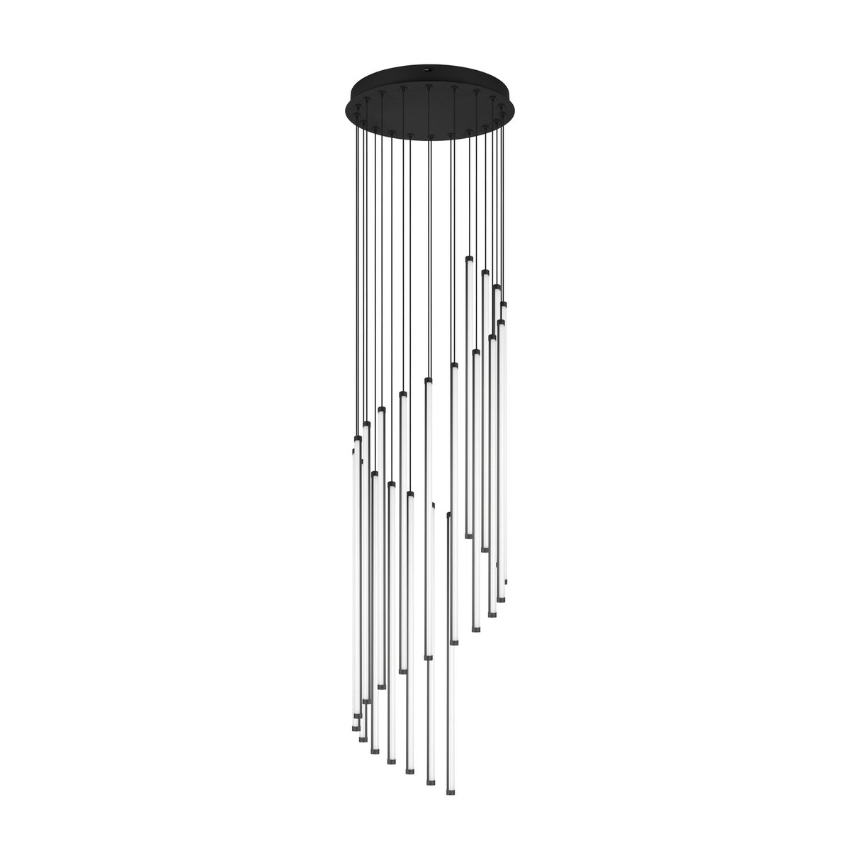 Baxter 25 Light LED Linear Chandelier – Matt Black