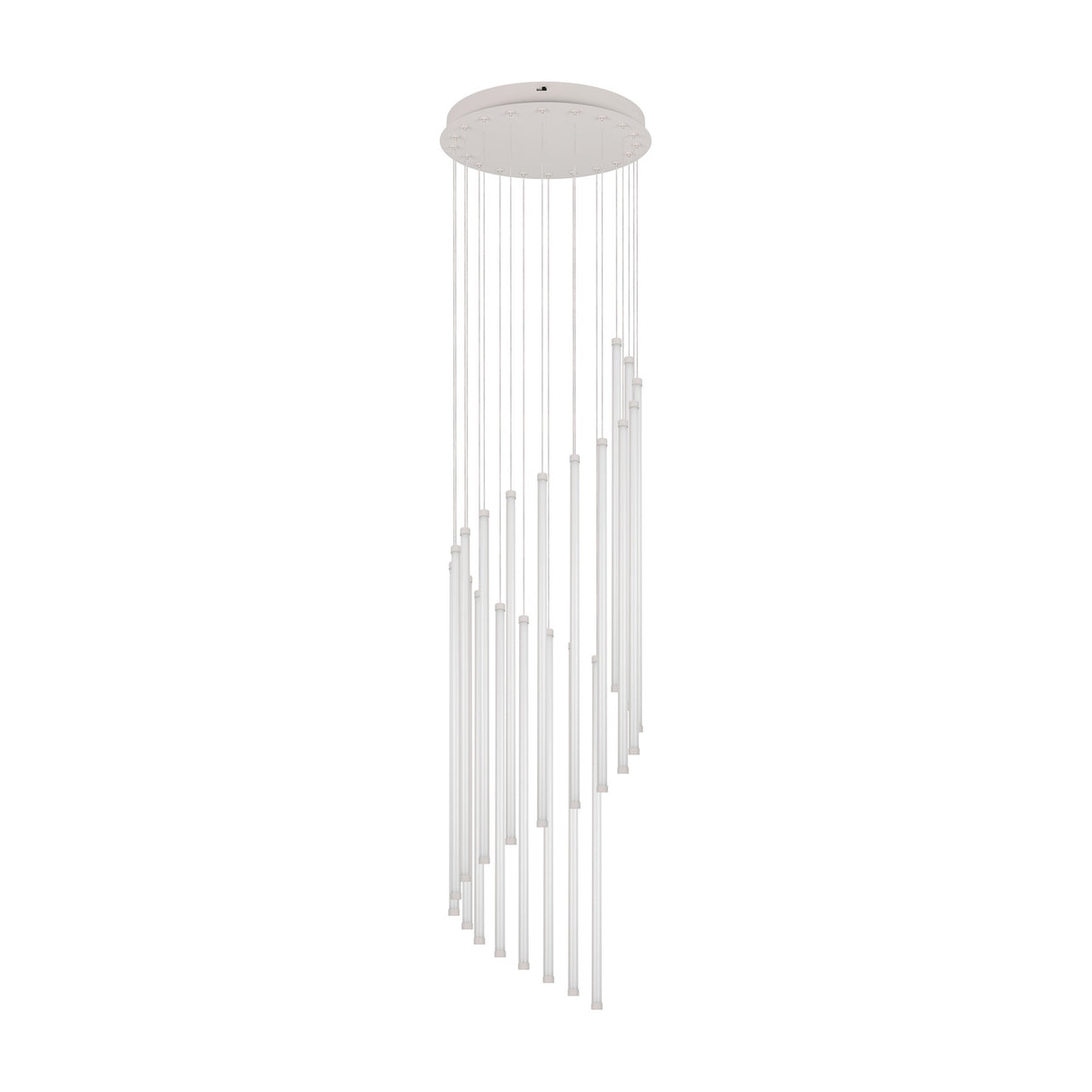 Baxter 25 Light LED Linear Chandelier – Warm Grey