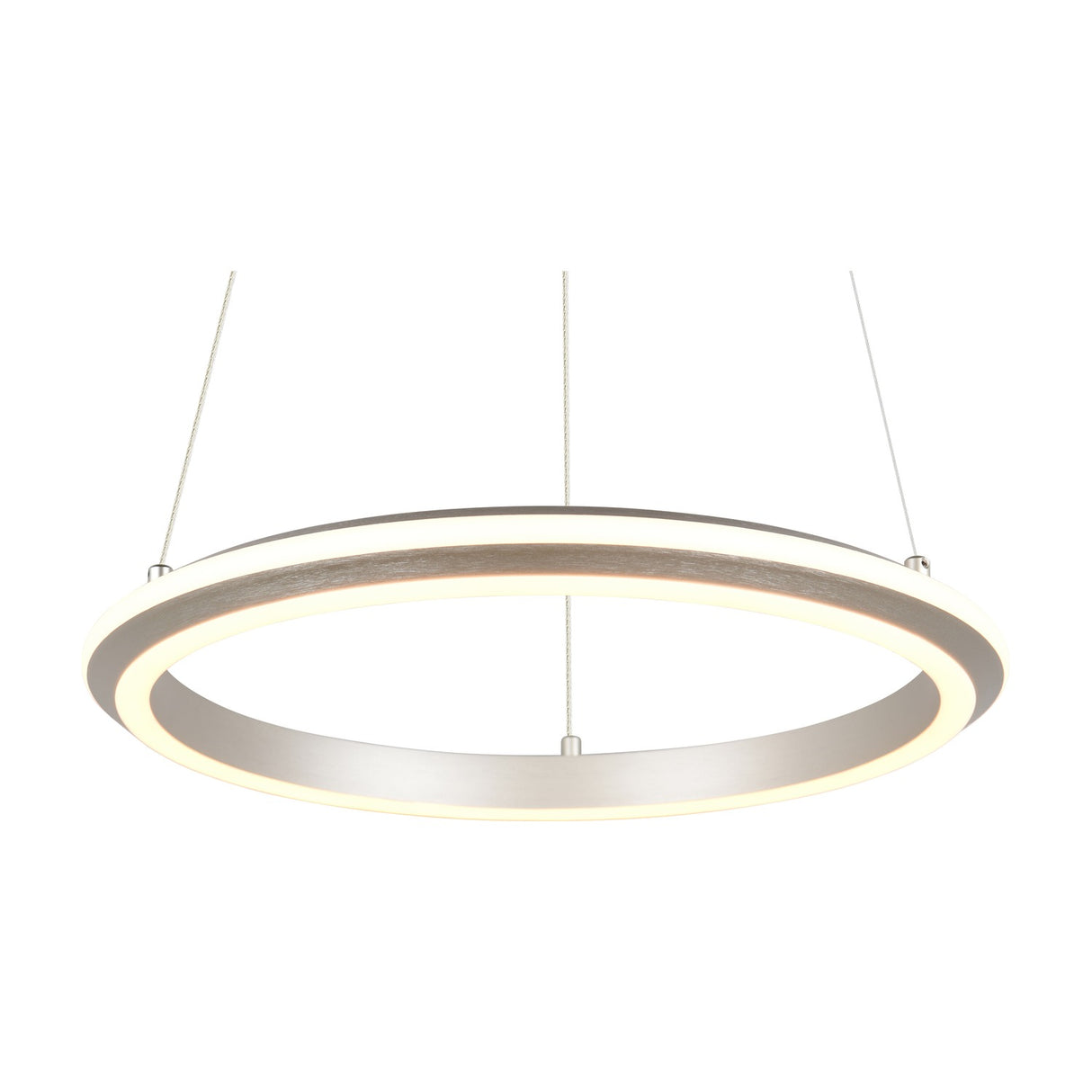Amador LED Ring 45cm Chandelier – Satin Nickel