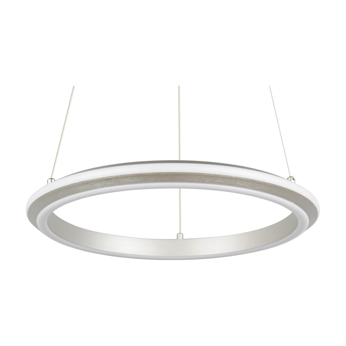Amador LED Ring 45cm Chandelier – Satin Nickel
