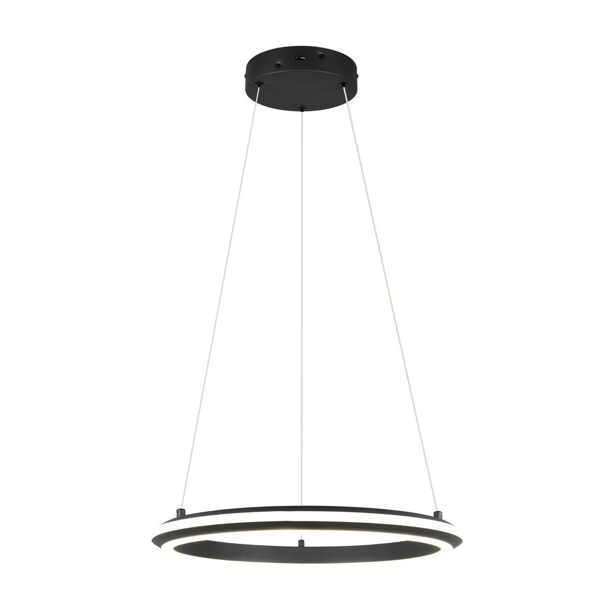 Amador LED Ring 45cm Chandelier – Matt Black