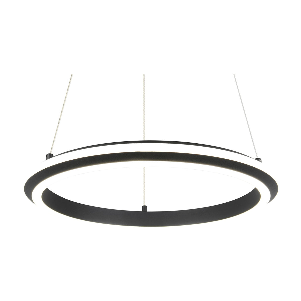 Amador LED Ring 45cm Chandelier – Matt Black