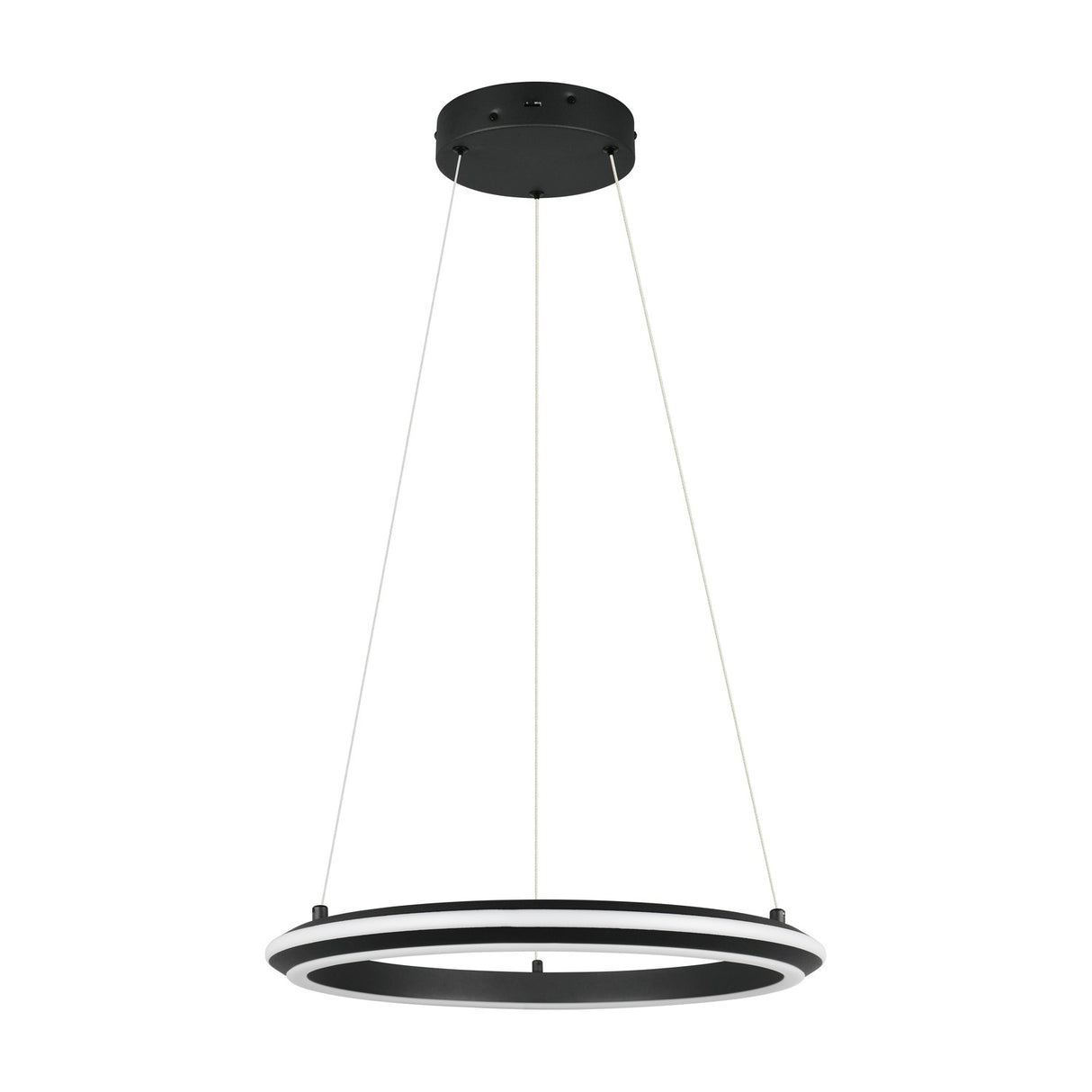 Amador LED Ring 45cm Chandelier – Matt Black