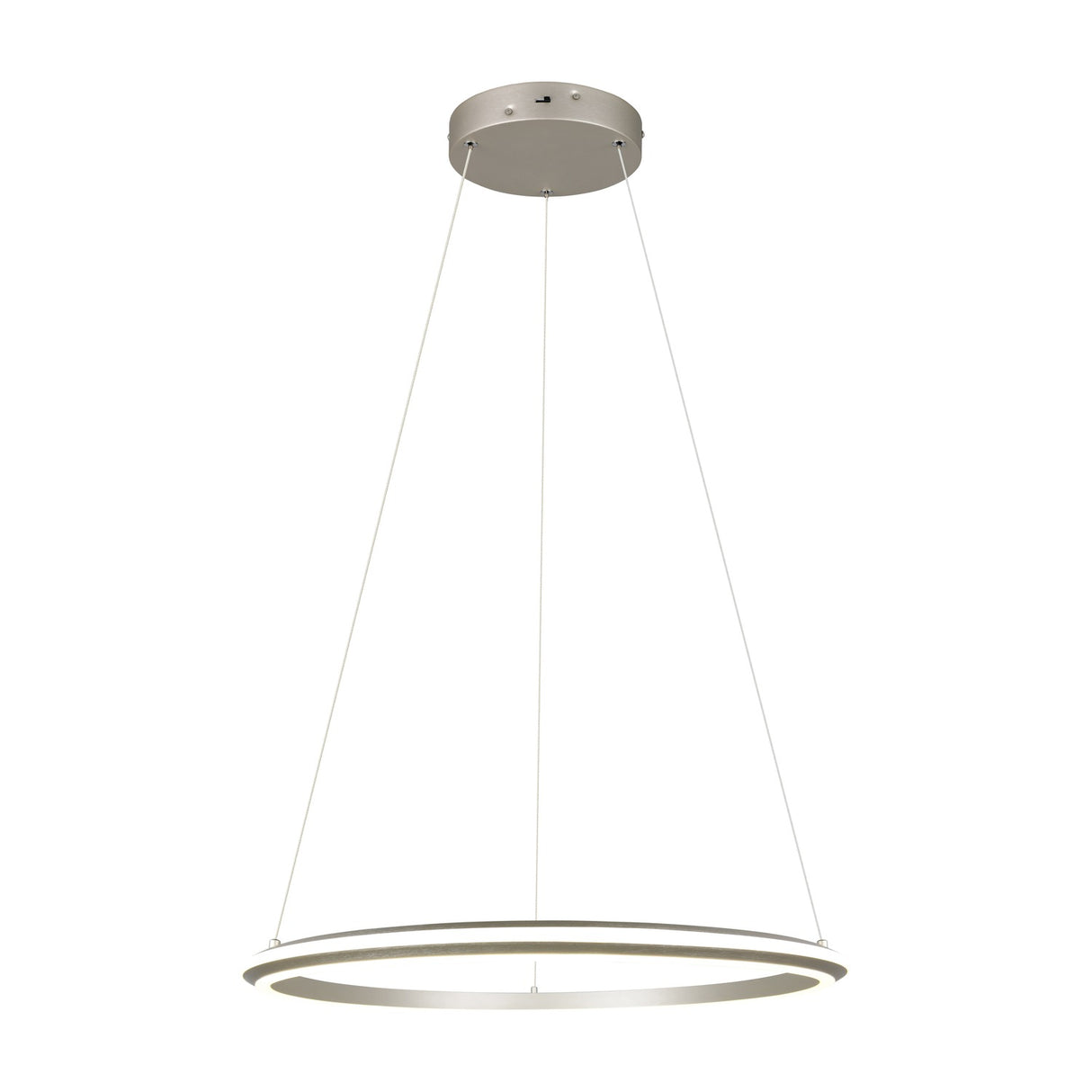 Amador LED Ring 75cm Chandelier – Satin Nickel