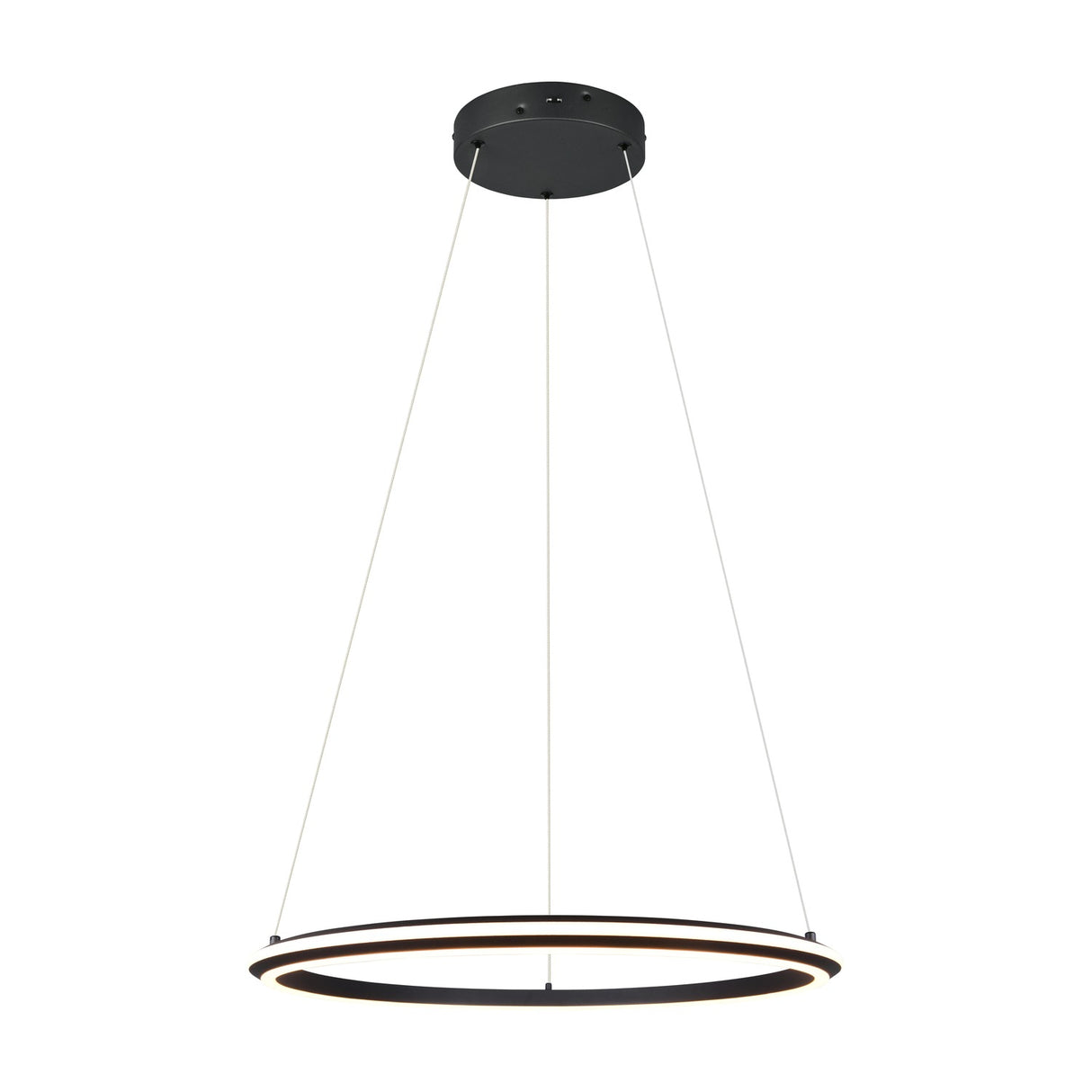 Amador LED Ring 75cm Chandelier – Matt Black