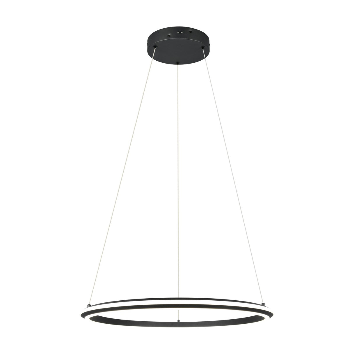 Amador LED Ring 75cm Chandelier – Matt Black