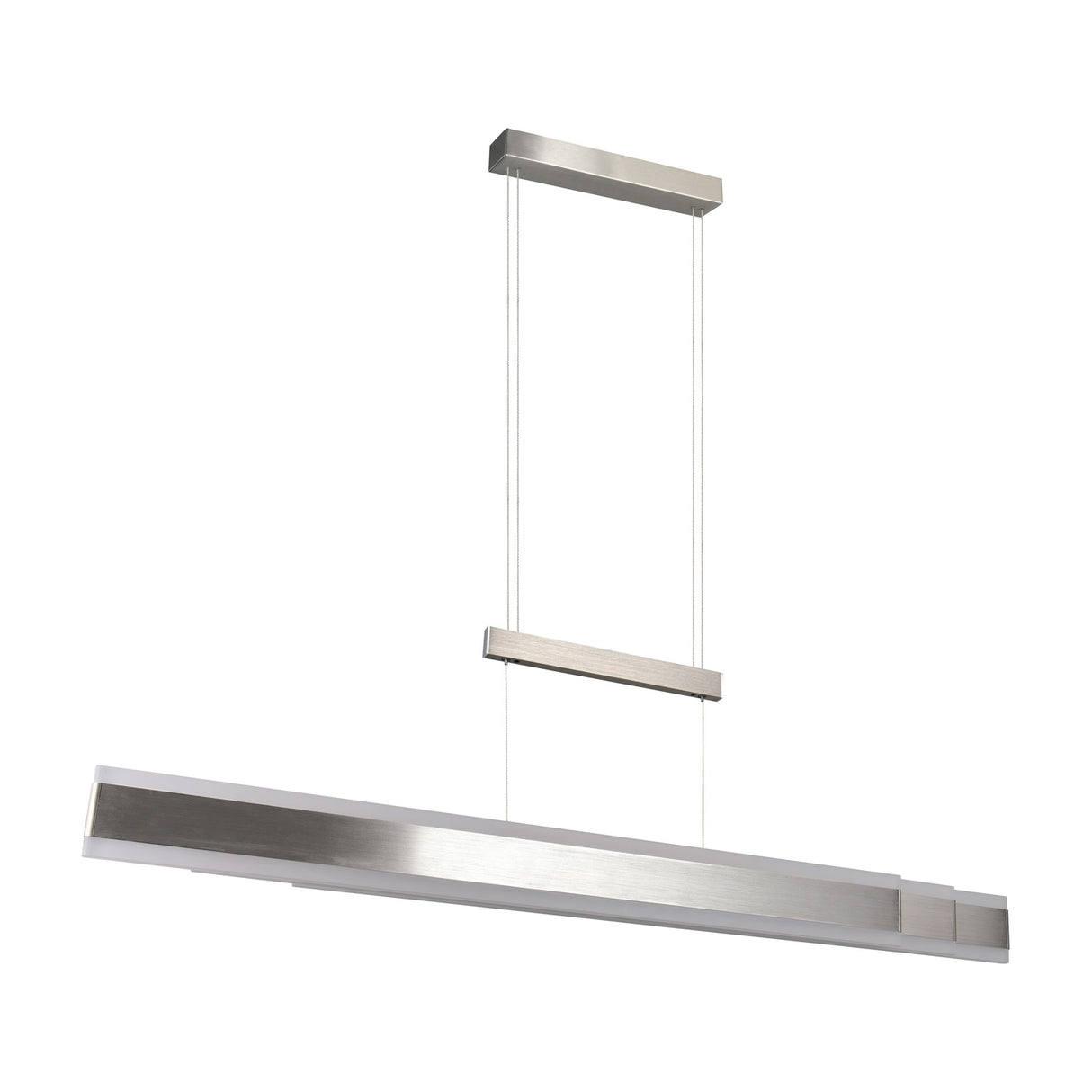 Arcola LED Up Down Linear 152cm Pendant – Satin Nickel
