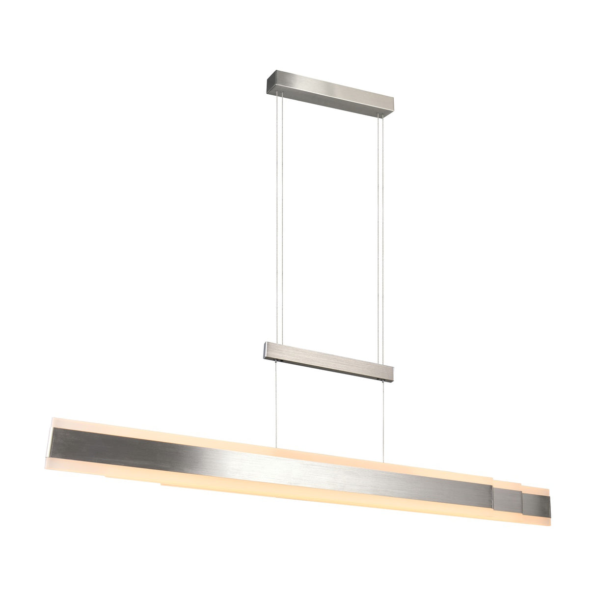 Arcola LED Up Down Linear 152cm Pendant – Satin Nickel
