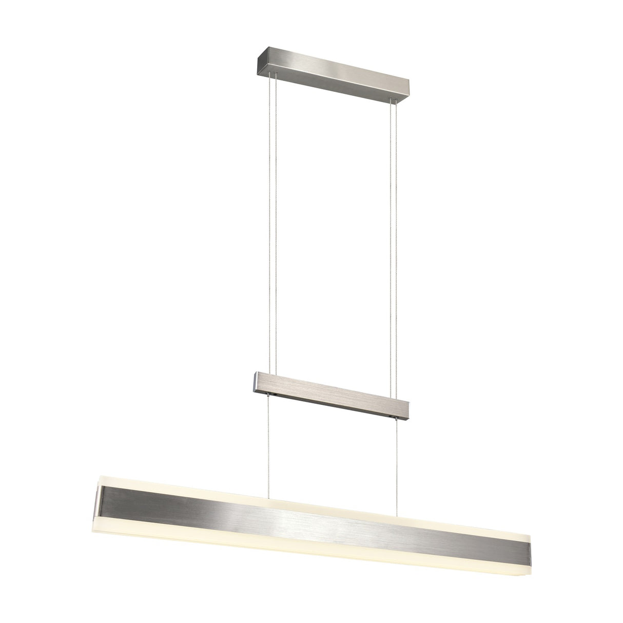 Arcola LED Up Down Linear 152cm Pendant – Satin Nickel
