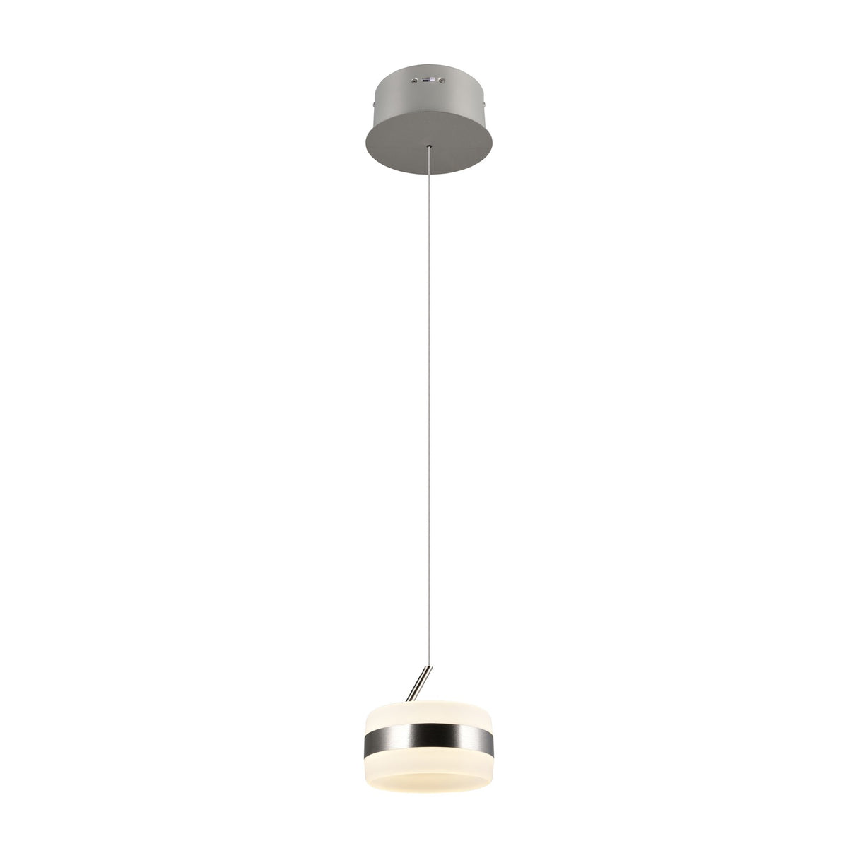 Dios LED Glass Pendant – Satin Nickel