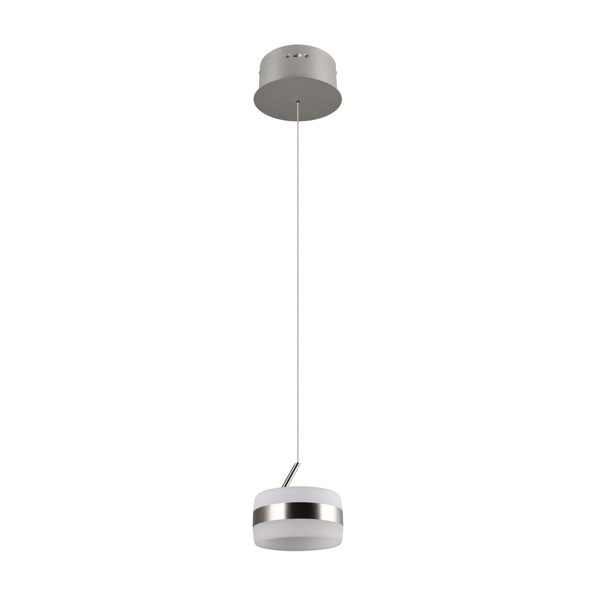 Dios LED Glass Pendant – Satin Nickel