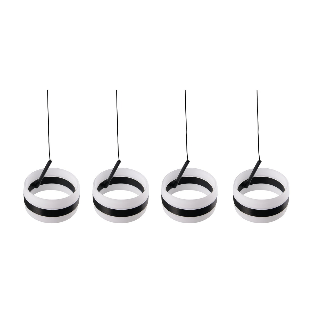 Dios 4 Light LED Glass Chandelier – Matt Black
