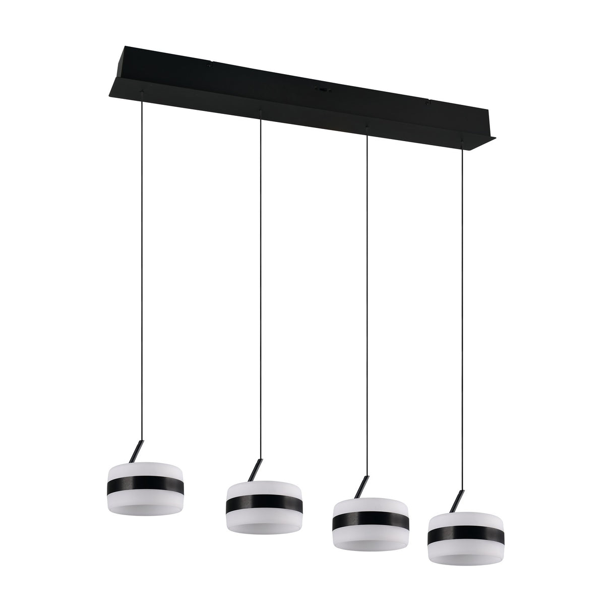 Dios 4 Light LED Glass Chandelier – Matt Black