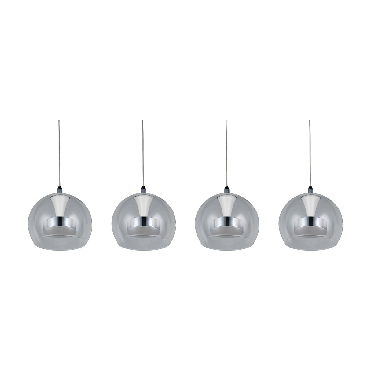 Flynt 4 Light LED Globe Chandelier – Chrome