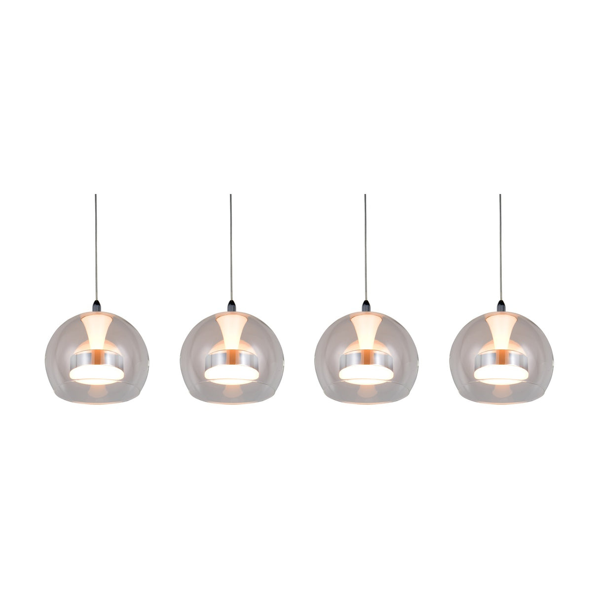 Flynt 4 Light LED Globe Chandelier – Chrome
