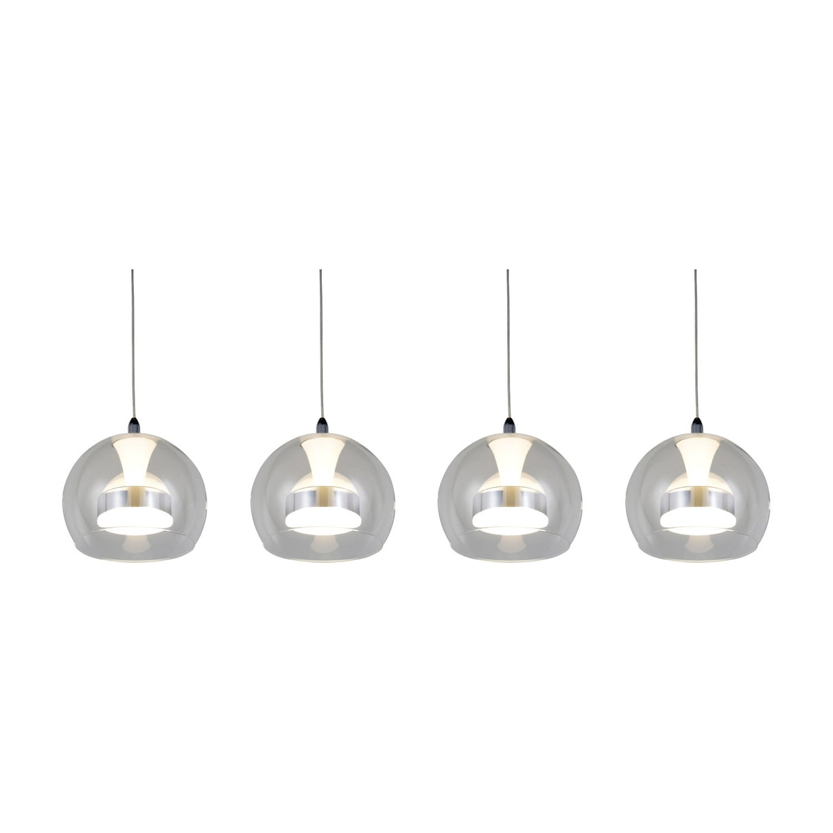 Flynt 4 Light LED Globe Chandelier – Chrome
