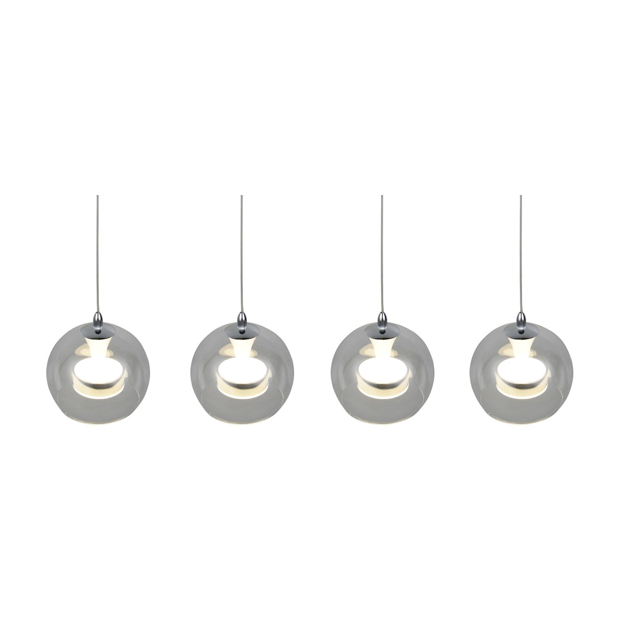 Flynt 4 Light LED Globe Chandelier – Chrome