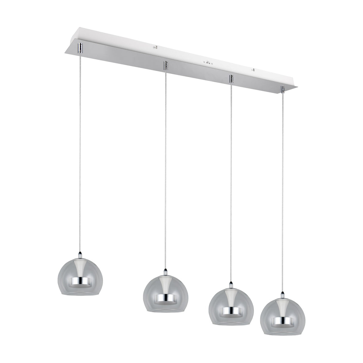 Flynt 4 Light LED Globe Chandelier – Chrome