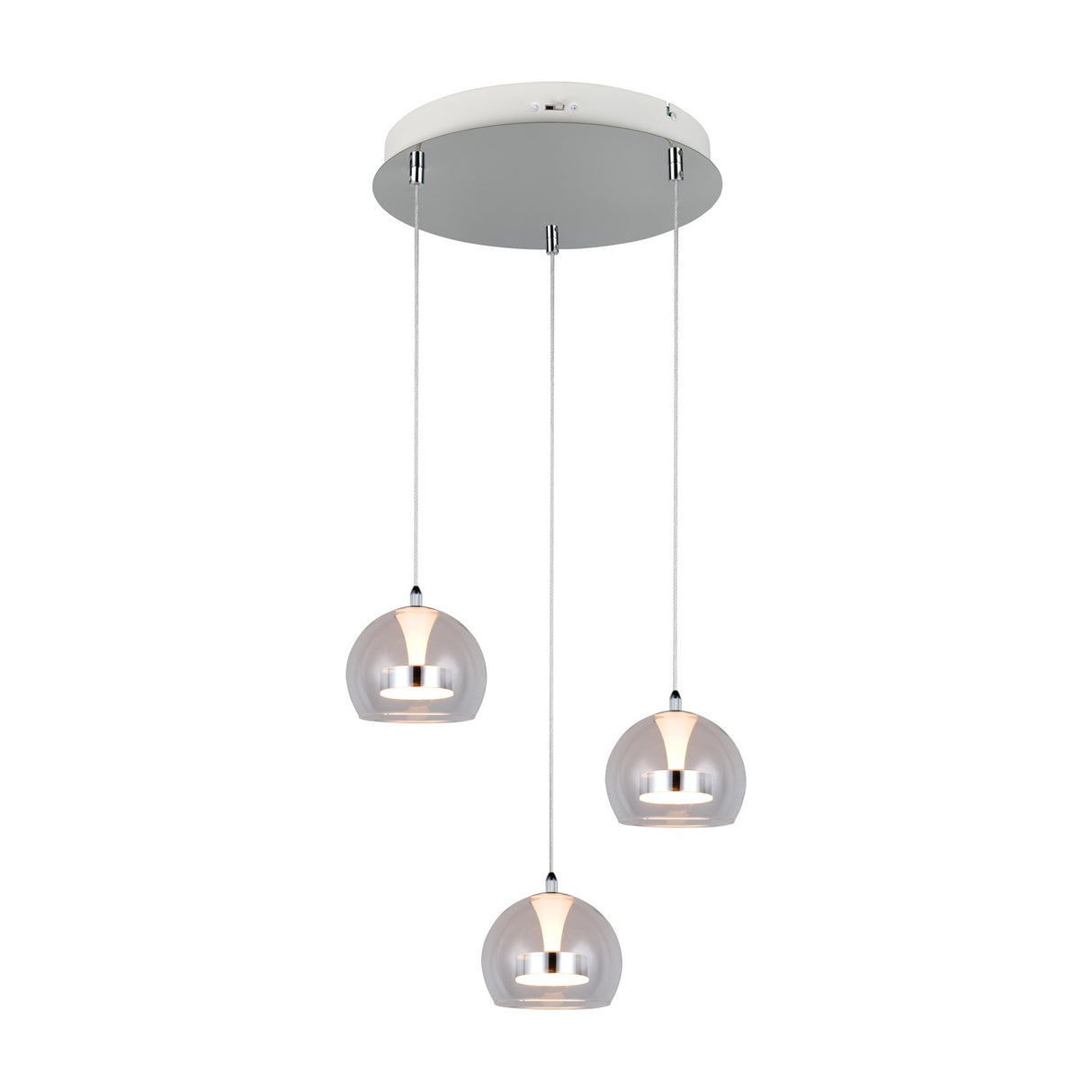 Flynt 3 Light LED Globe Chandelier – Chrome