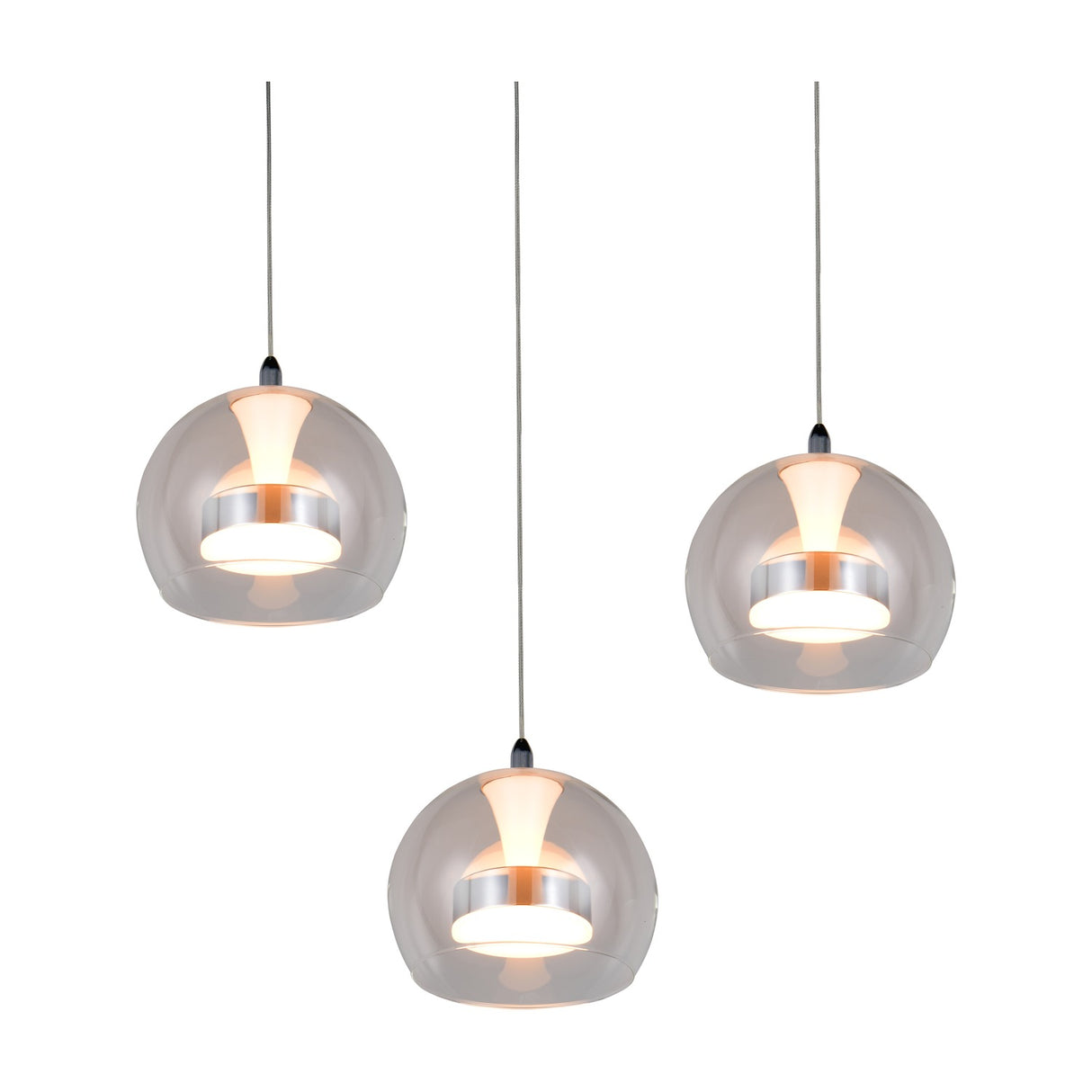 Flynt 3 Light LED Globe Chandelier – Chrome