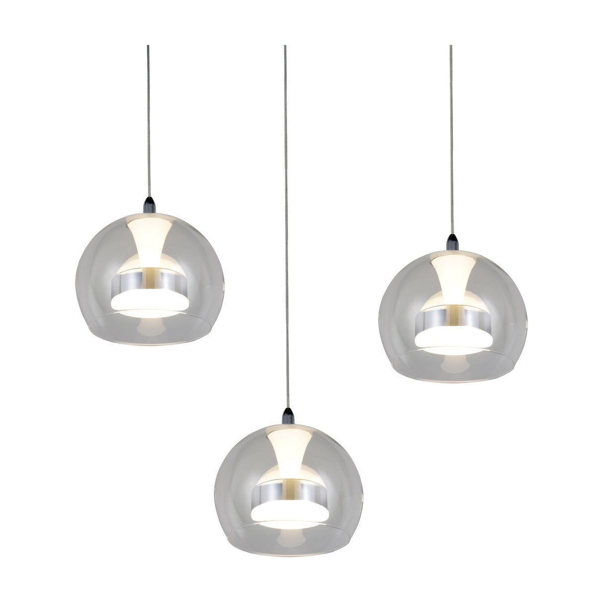 Flynt 3 Light LED Globe Chandelier – Chrome