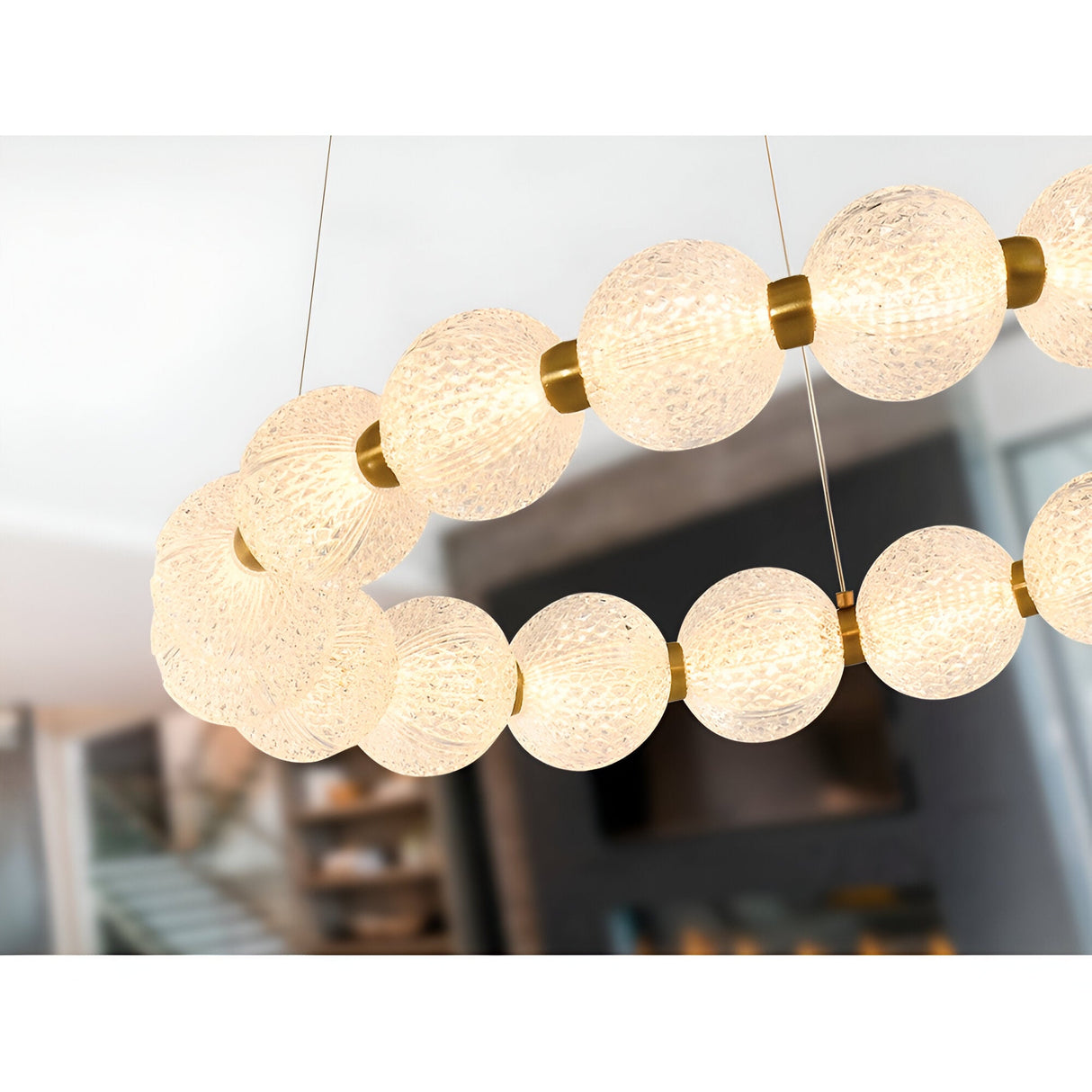 Roxan Dimmable LED Circular Suspension Light 30W 3000K - Brushed Gold