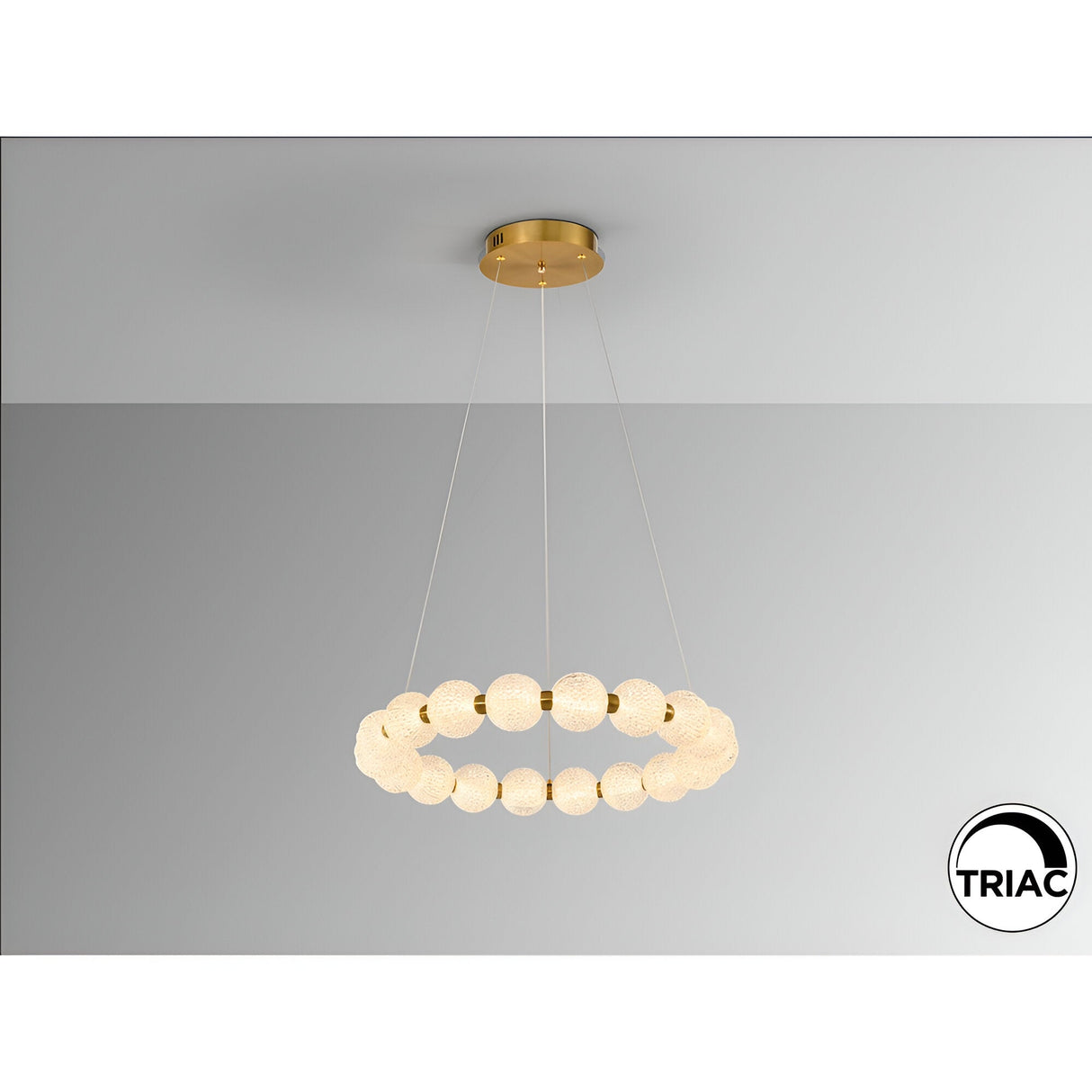 Roxan Dimmable LED Circular Suspension Light 30W 3000K - Brushed Gold