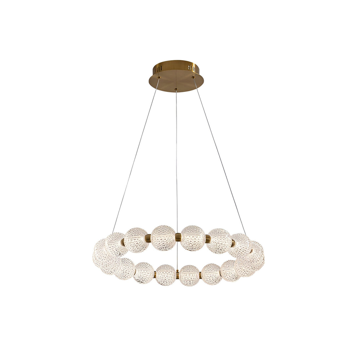 Roxan Dimmable LED Circular Suspension Light 30W 3000K - Brushed Gold