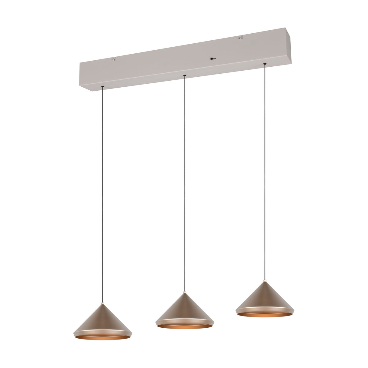 Laguna 3 Light LED Cone Chandelier – Coffee