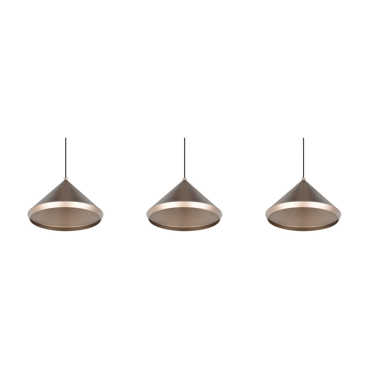 Laguna 3 Light LED Cone Chandelier – Coffee