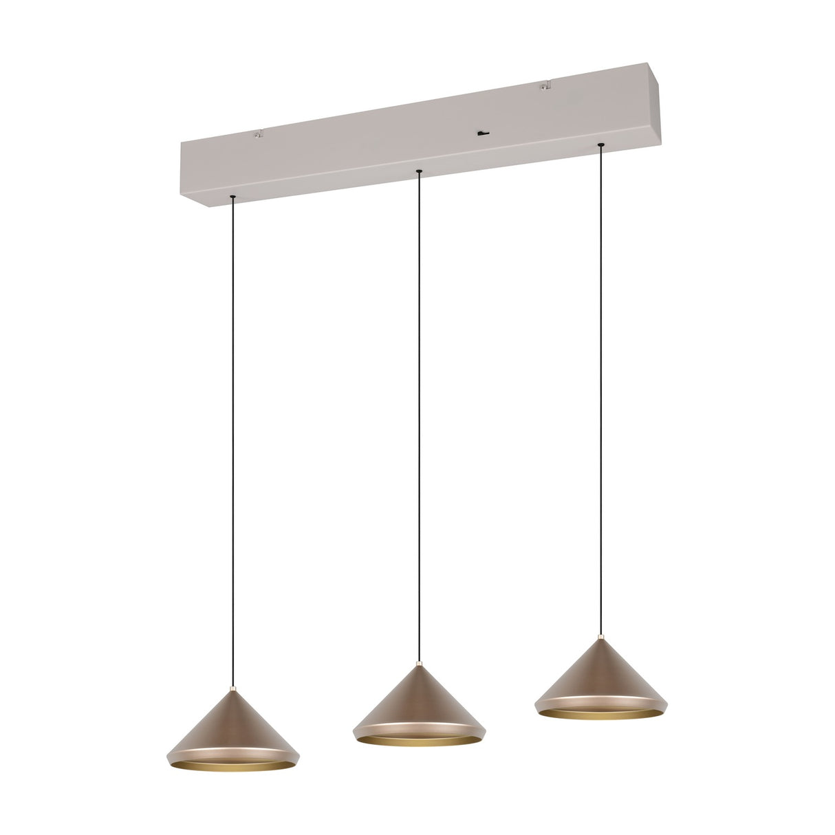 Laguna 3 Light LED Cone Chandelier – Coffee