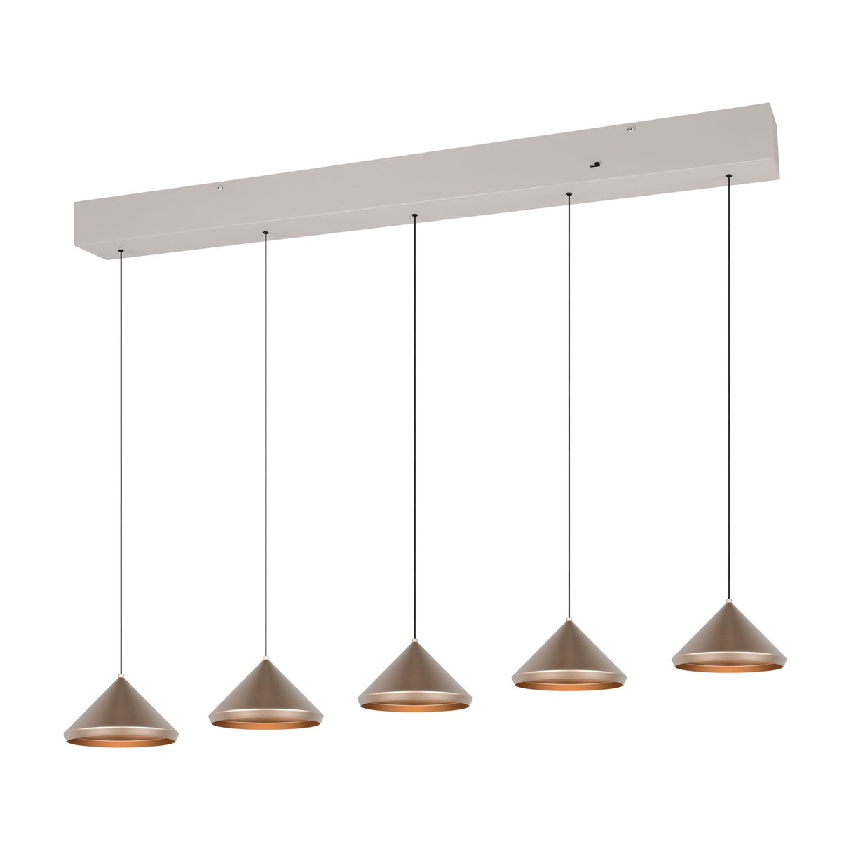 Laguna 5 Light LED Cone Chandelier – Coffee