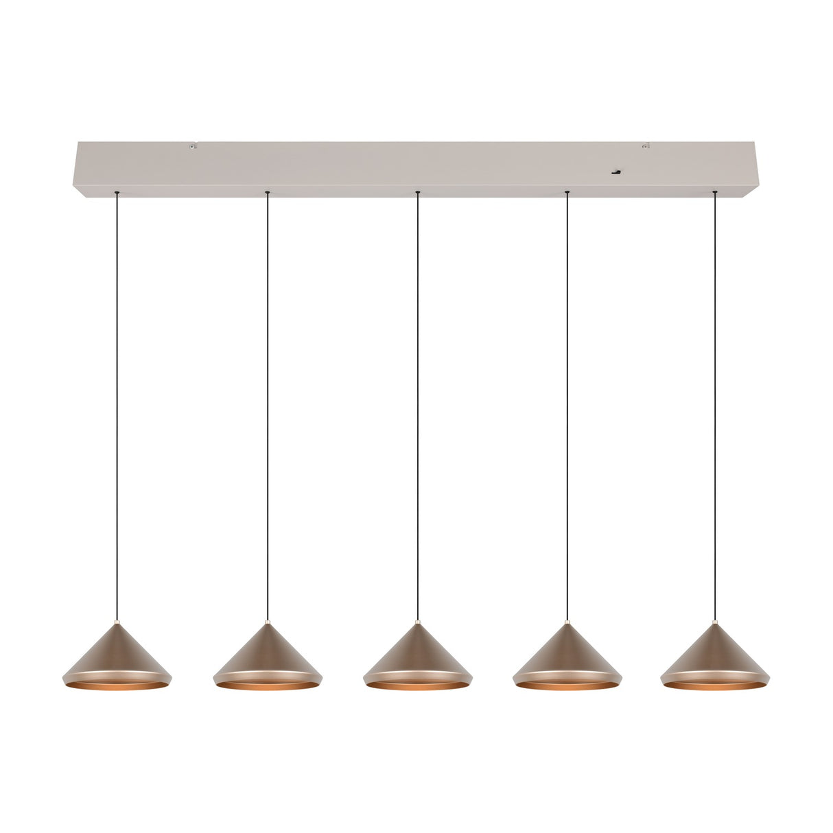 Laguna 5 Light LED Cone Chandelier – Coffee