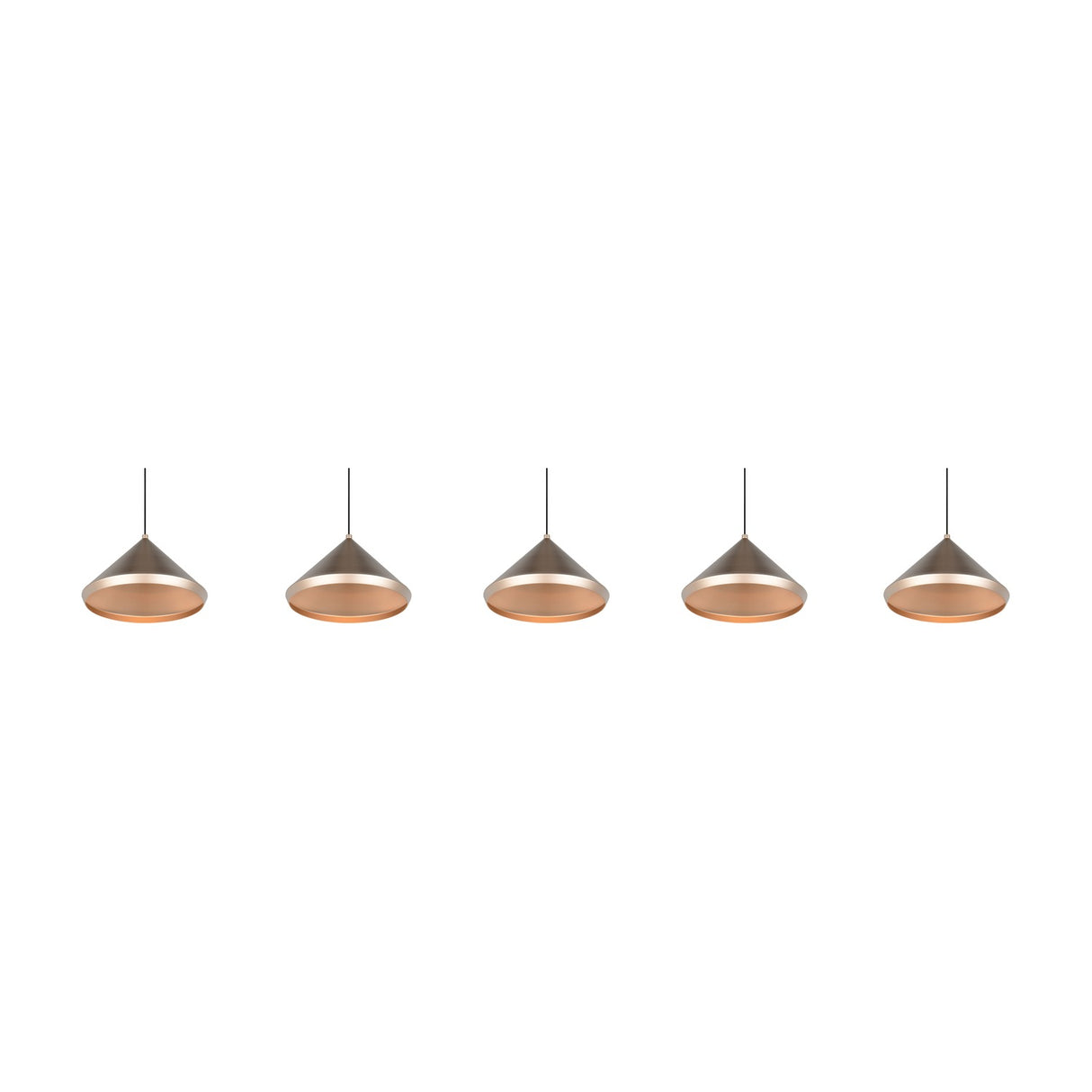 Laguna 5 Light LED Cone Chandelier – Coffee