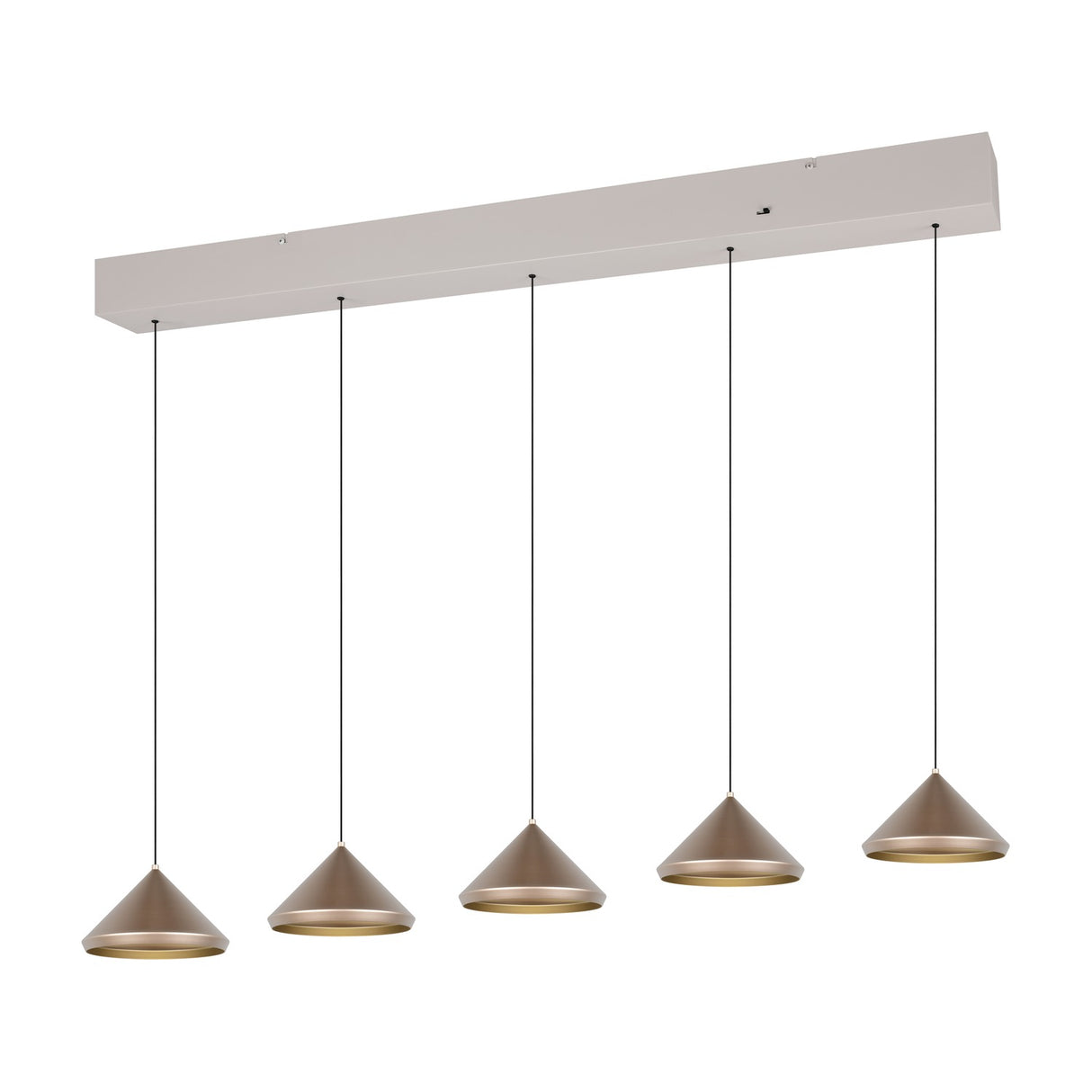 Laguna 5 Light LED Cone Chandelier – Coffee