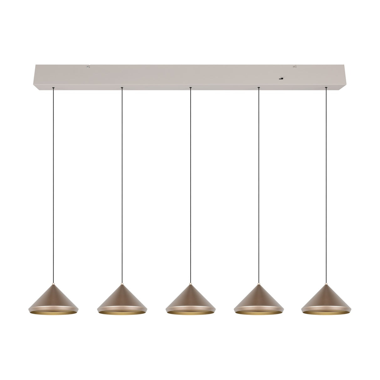 Laguna 5 Light LED Cone Chandelier – Coffee
