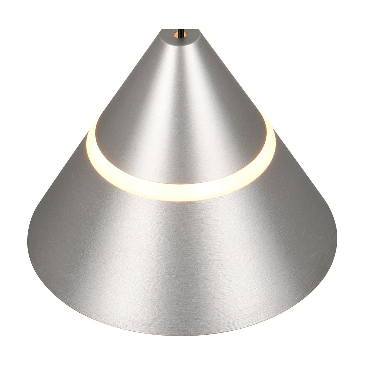 Romeo LED Glass Pendant – Satin Nickel