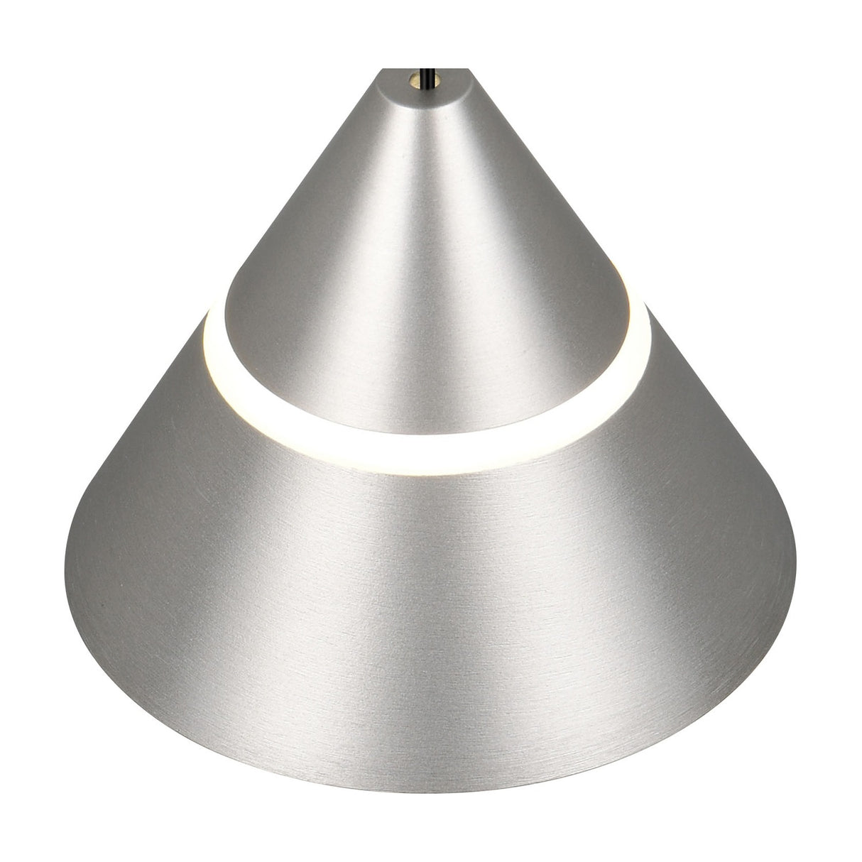 Romeo LED Glass Pendant – Satin Nickel