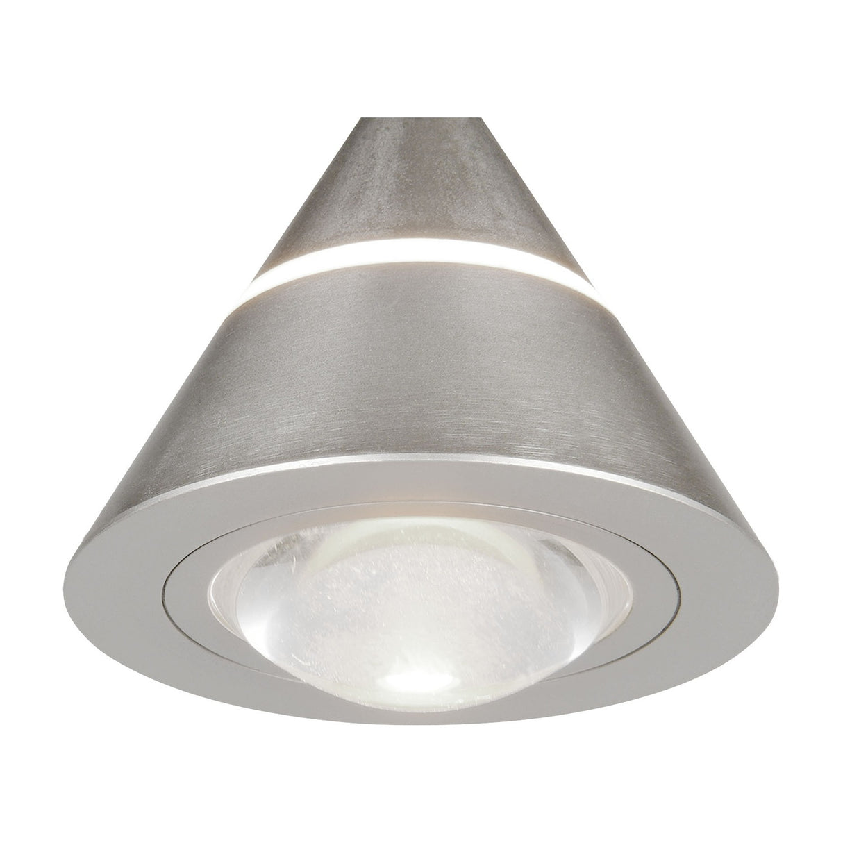 Romeo LED Glass Pendant – Satin Nickel