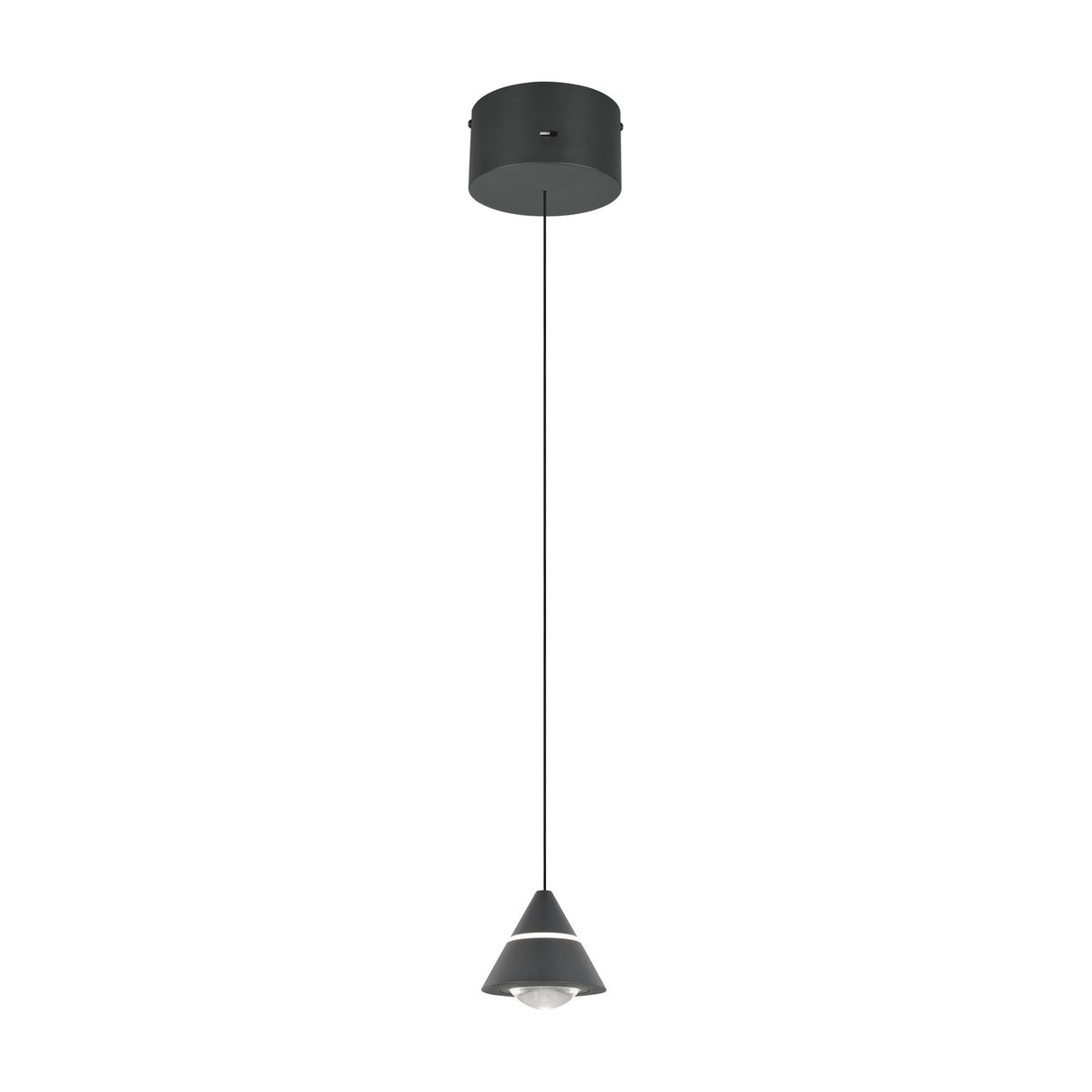 Romeo LED Glass Pendant – Matt Black
