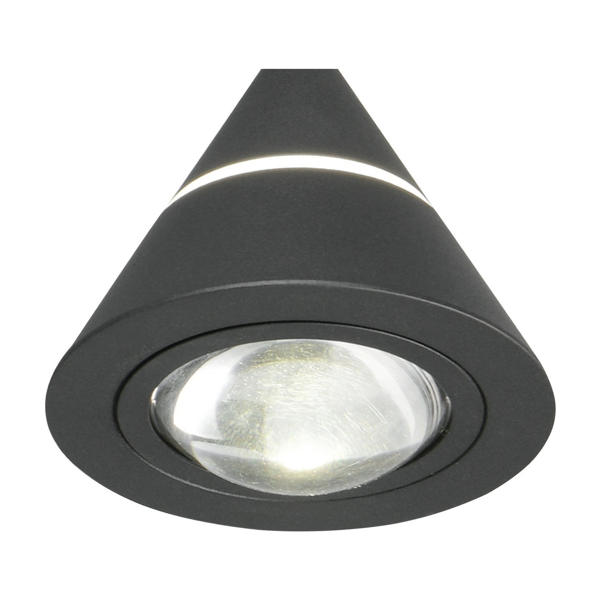 Romeo LED Glass Pendant – Matt Black