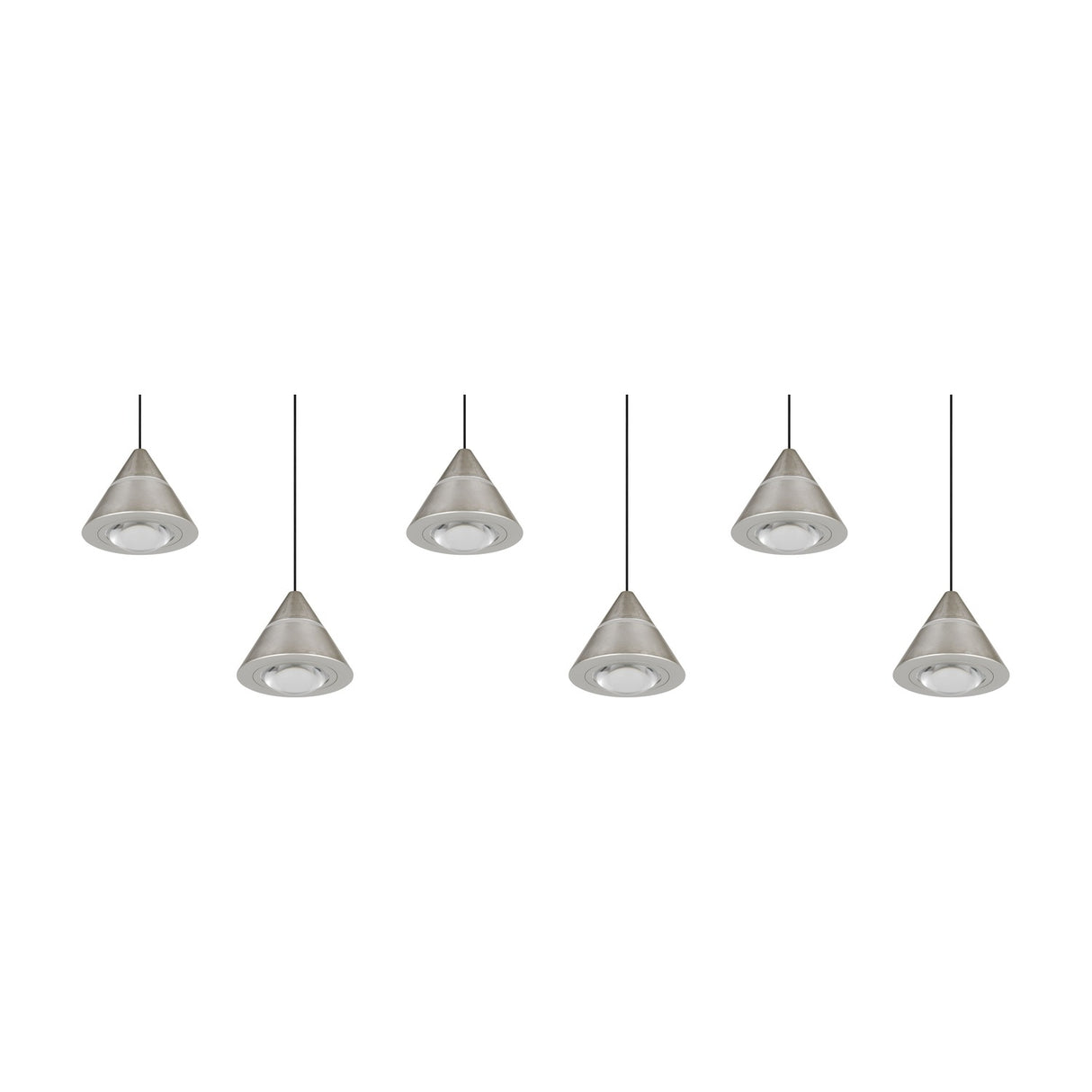 Romeo 6 Light LED Linear Chandelier – Satin Nickel